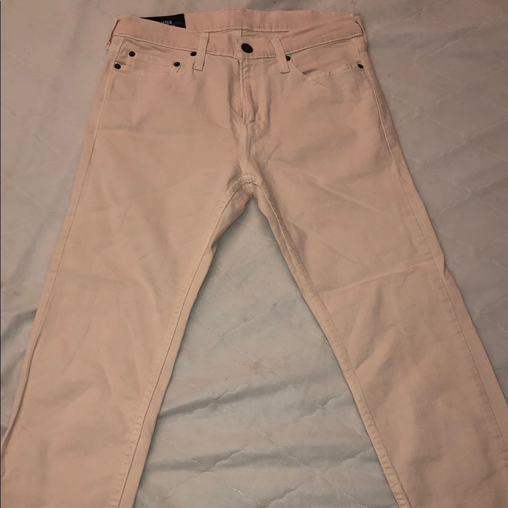 Salmon pink jeans